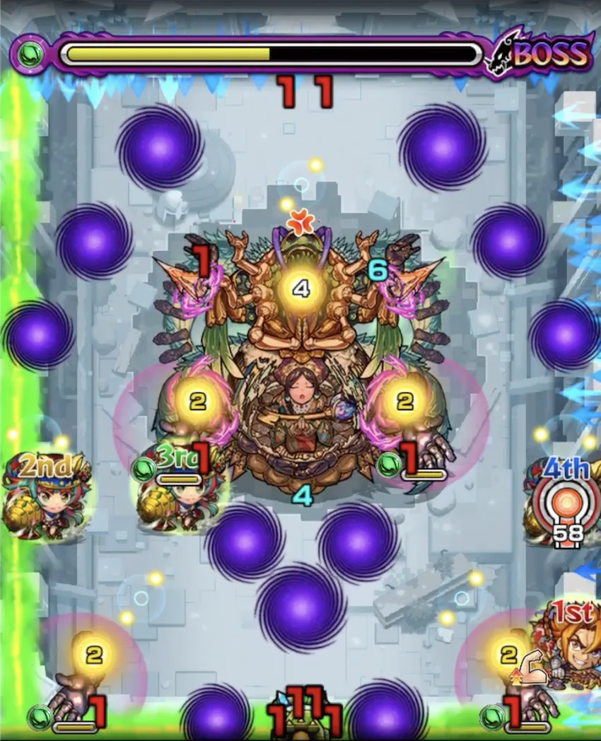 モンスト_シャンバラ星墓ボス３−２_result