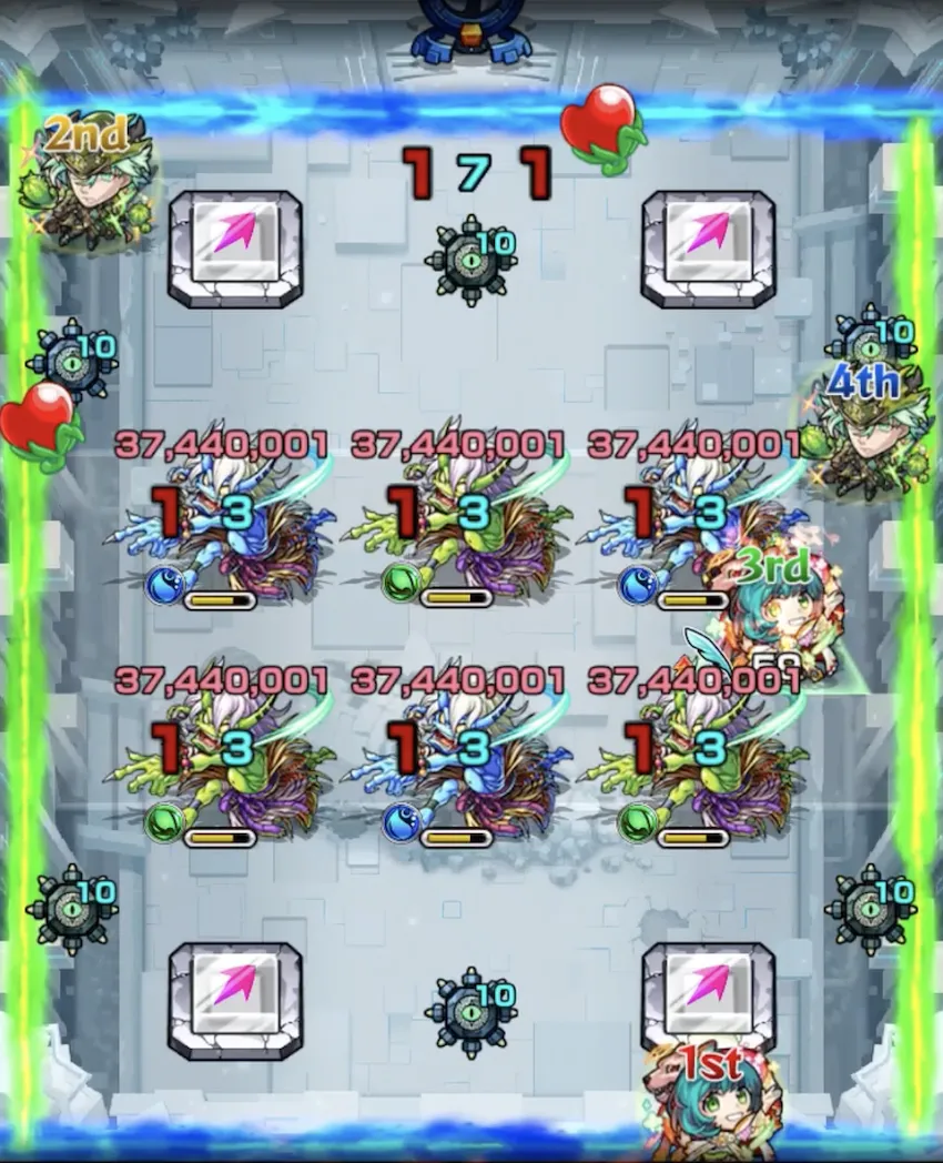 モンスト_アラミタマ星墓_ステージ４_result