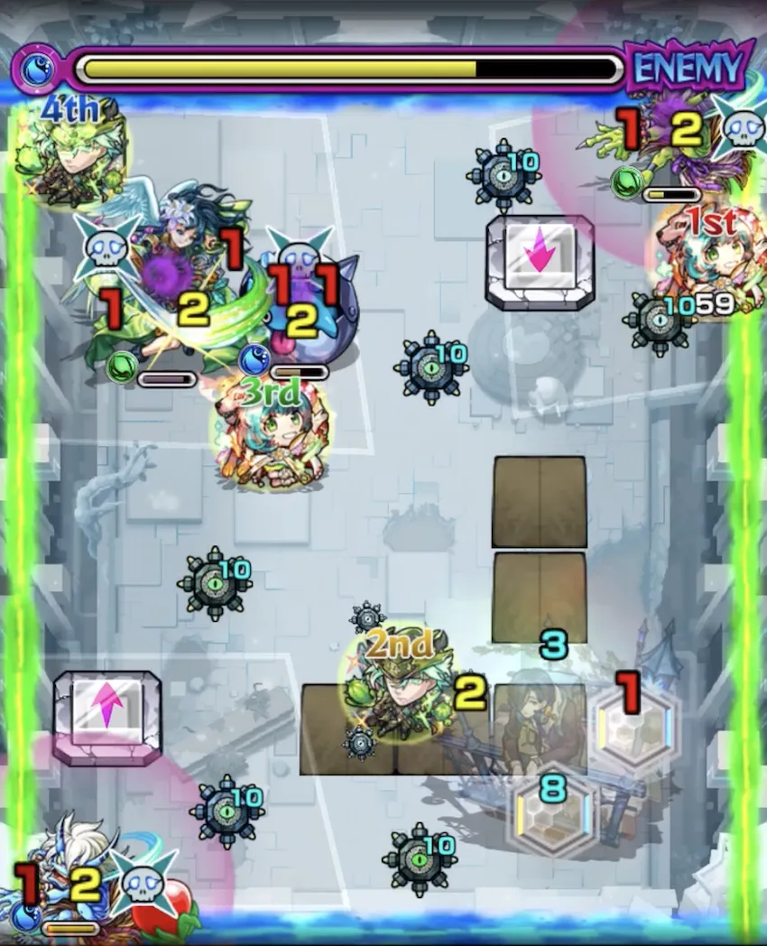 モンスト_アラミタマ星墓_ステージ３_result