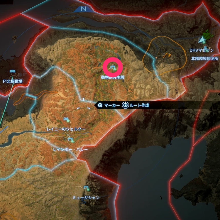 デスストランディング2_レインボー・バレー_マップ