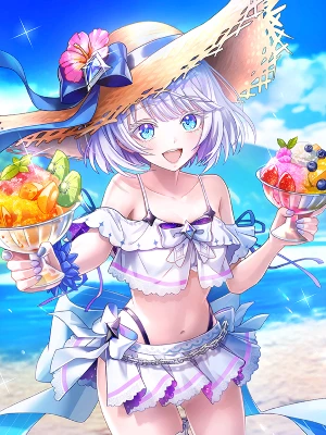 白猫_サヤ_水着_剣_覚醒絵