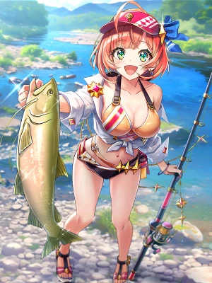 白猫_フェネッカ_水着_鎖剣_覚醒絵