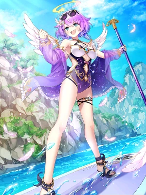 白猫_ルカ_水着_大剣_覚醒絵