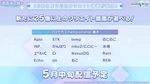 プロセカ_譜面メーカーCS選手制作追加