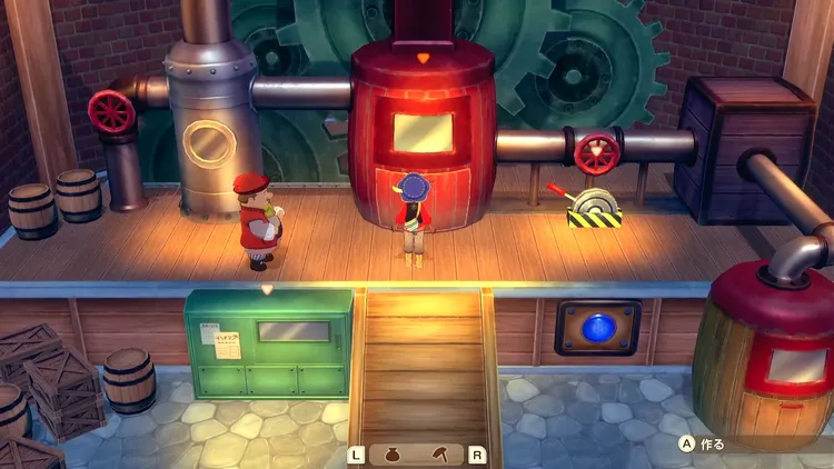 牧場物語_風車_素材投入