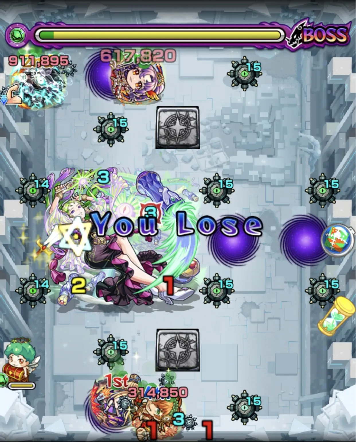 モンスト_破界の星墓パライソ裏道攻略１