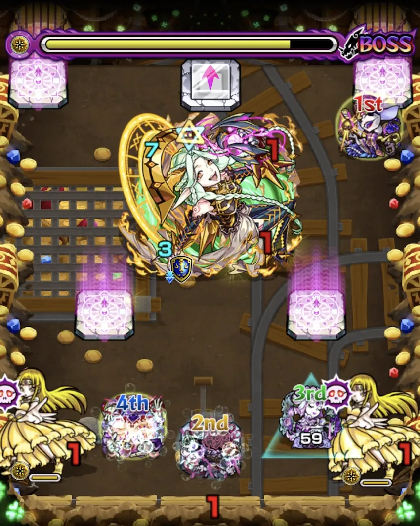 モンスト_運撃トレイルボス３クロスドクロ発動後