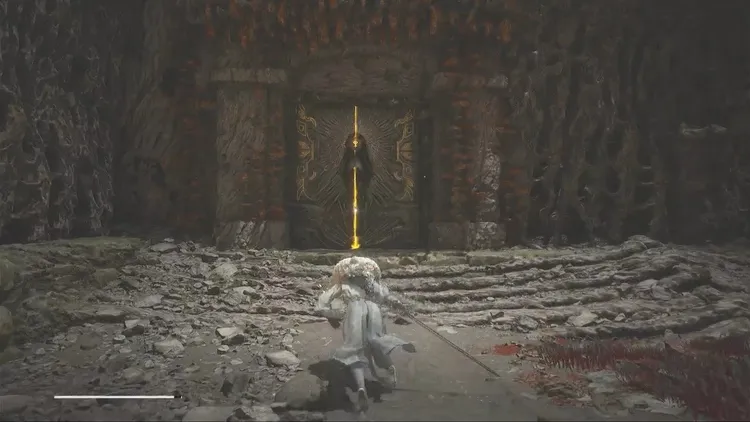 ウツロノハネ_御言葉の扉_僰人の古都 古都の奥地先の大きな鳥がいるエリアのギミックで開く扉の先