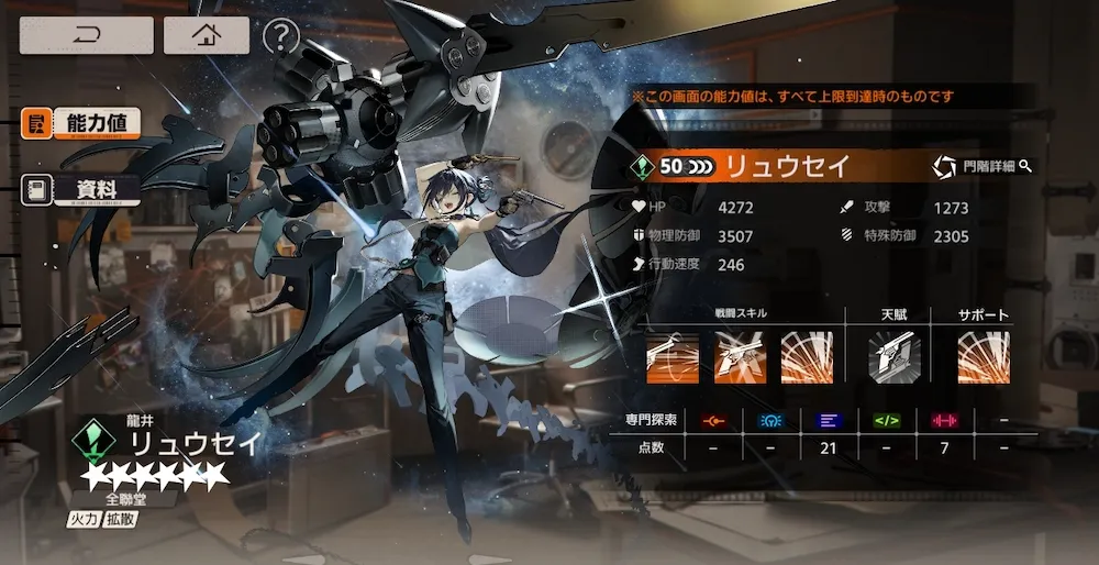 最大強化時の状態で評価