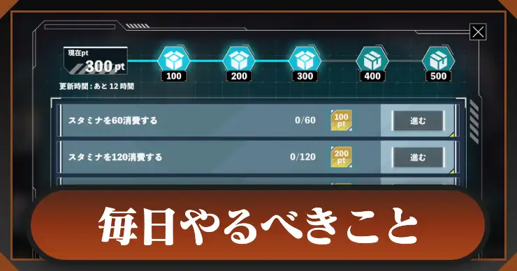 怪獣8号_毎日やるべきこと