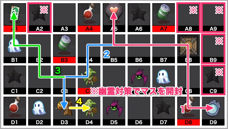 深紅の間攻略ルート_ゆうゆう機空団