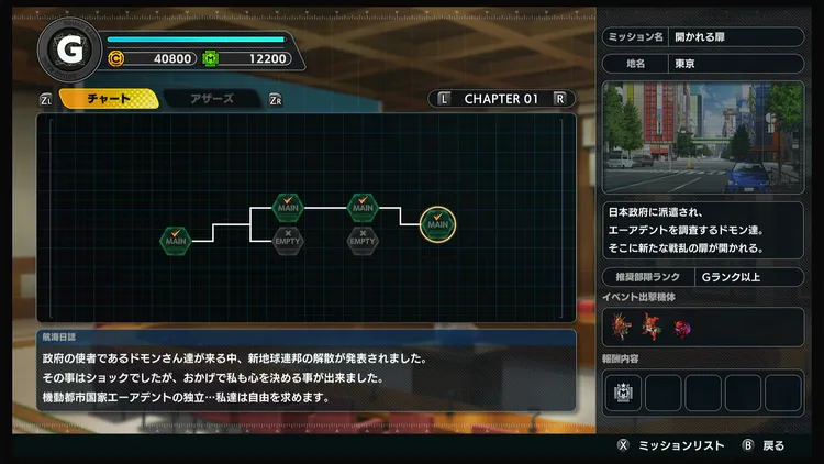 スパロボY_体験版_ミッションチャート