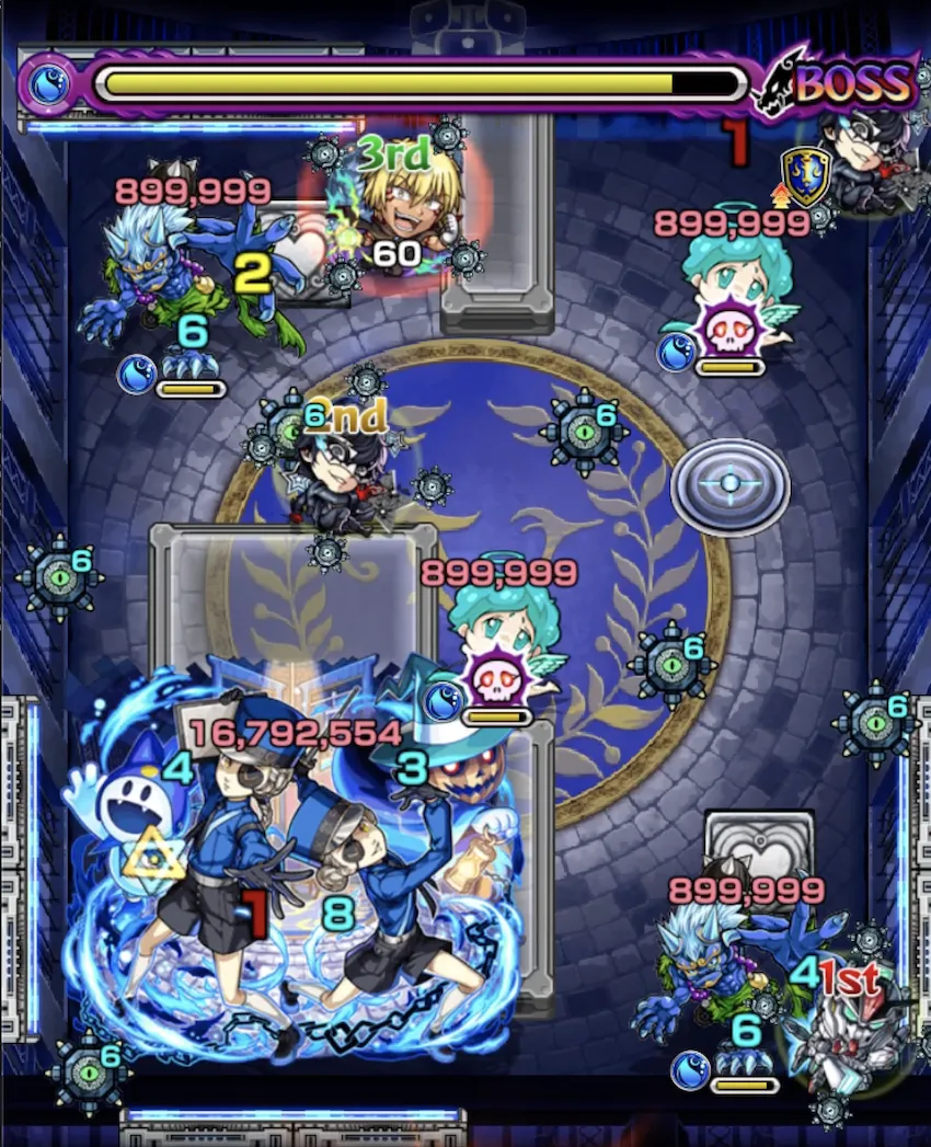 モンスト_超究極ジュスティーヌ＆カロリーヌボス3