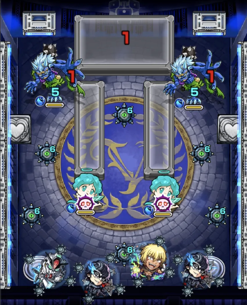 モンスト_超究極ジュスティーヌ＆カロリーヌステージ1