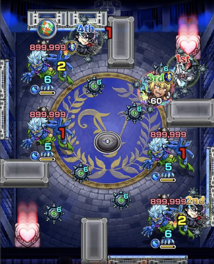 モンスト_超究極ジュスティーヌ＆カロリーヌステージ3