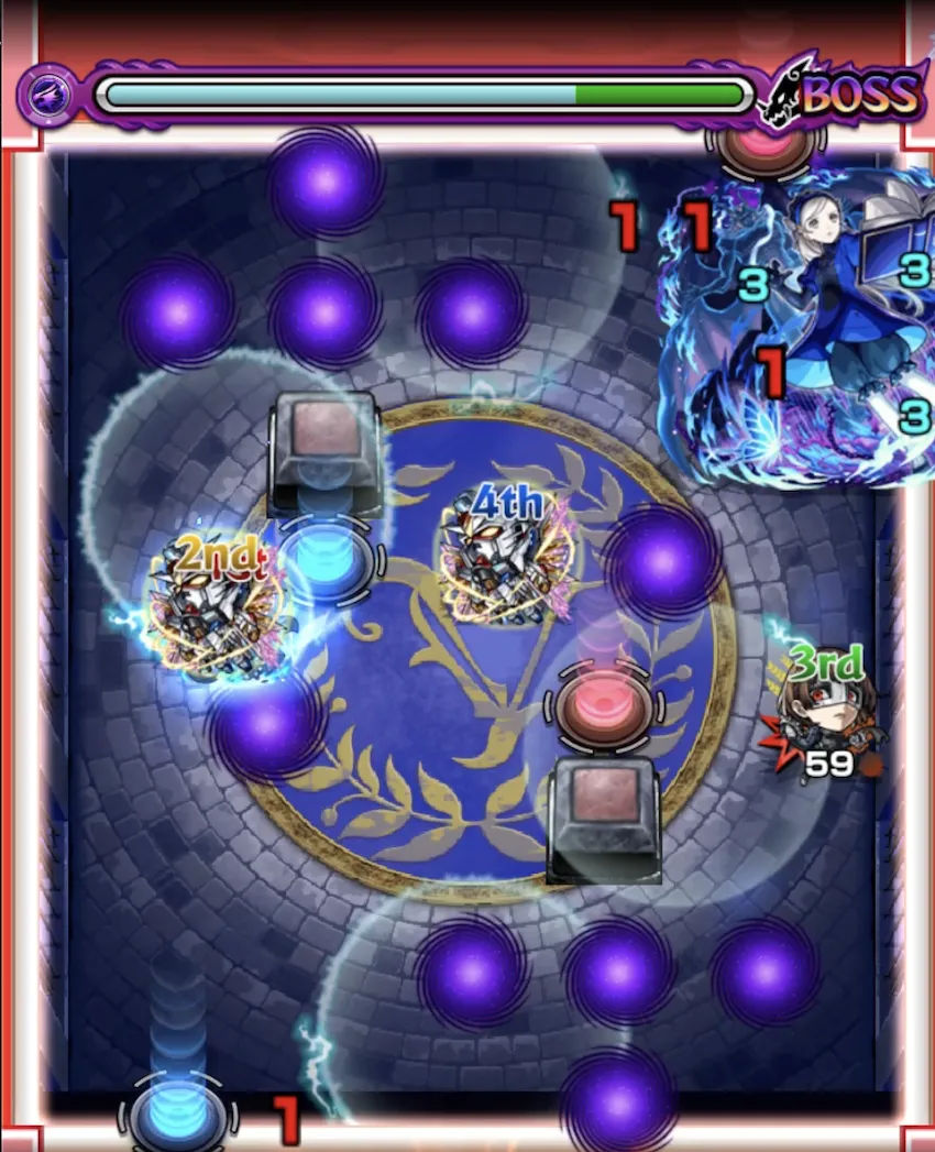 モンスト_超究極ラヴェンツァボス１雑魚処理後