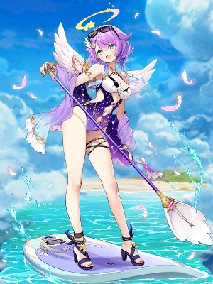 白猫_ルカ_大剣_水着_立ち絵