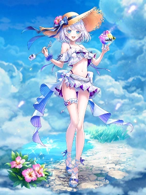 白猫_サヤ_剣_水着_立ち絵