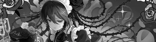 パズドラ_メイドロゼッタ_白黒カットイン