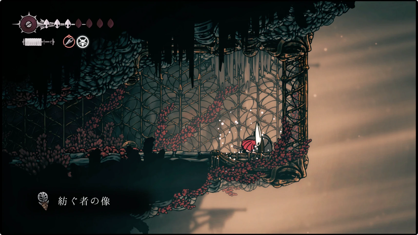 シルクソング_巨石の牢_紡ぐ者の像