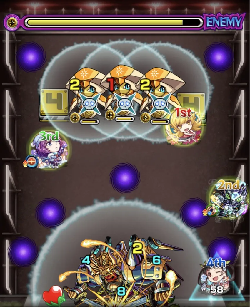 モンスト_超究極_死屍累生死郎ステージ2