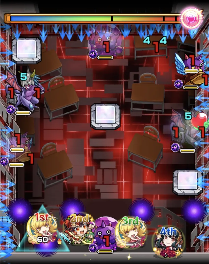 モンスト_超究極忍野扇ステージ1