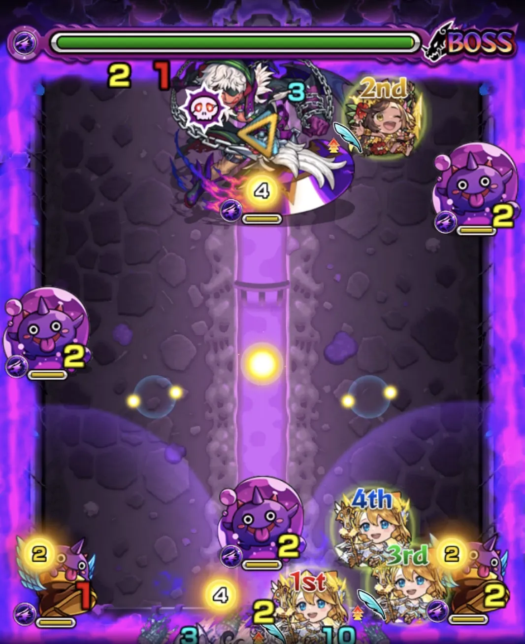 モンスト_超究極ドラギニャッツォボス1クロスドクロ後弱点付与