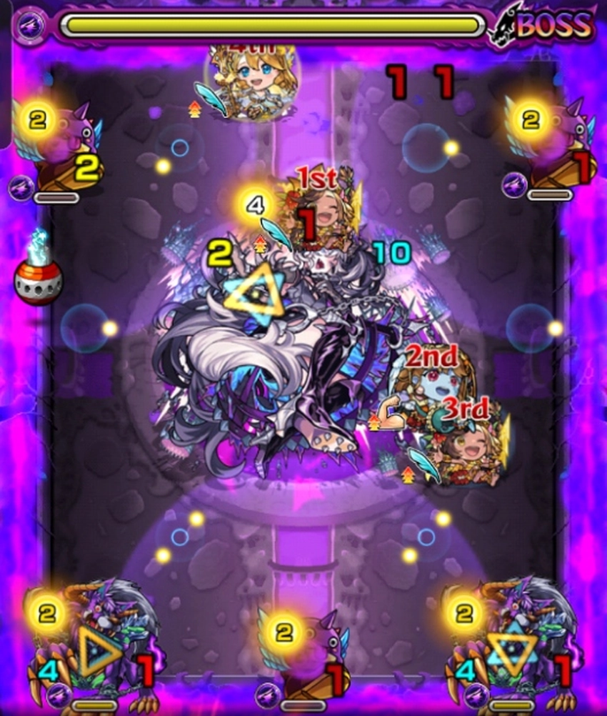 モンスト_超究極ドラギニャッツォボス3クロスドクロ発動後