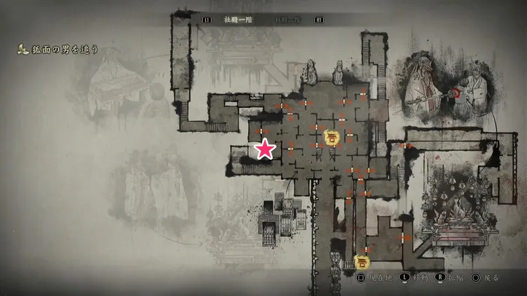 サイレントヒル_f_祈願絵馬_社殿一階_マップ