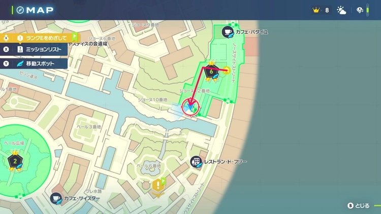 ポケモンZA_みずのはどう_フィールド入手_6番ワイルドゾーン_マップ
