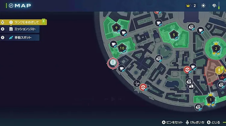 ポケモンZA_ヤドンとヤドンで交換希望_マップ画像