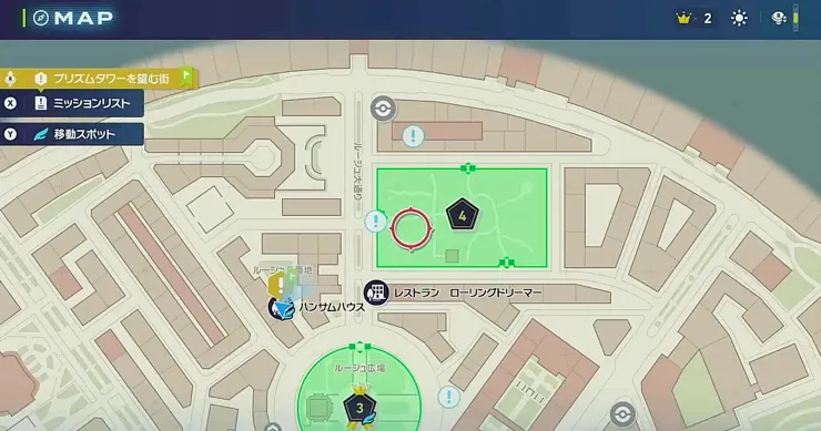 ポケモンZA_墓地のヤミラミ_マップ画像