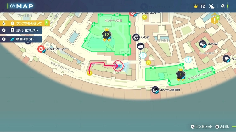 ポケモンZA_アイアンヘッド_フィールド入手_ブルー7番地_マップ