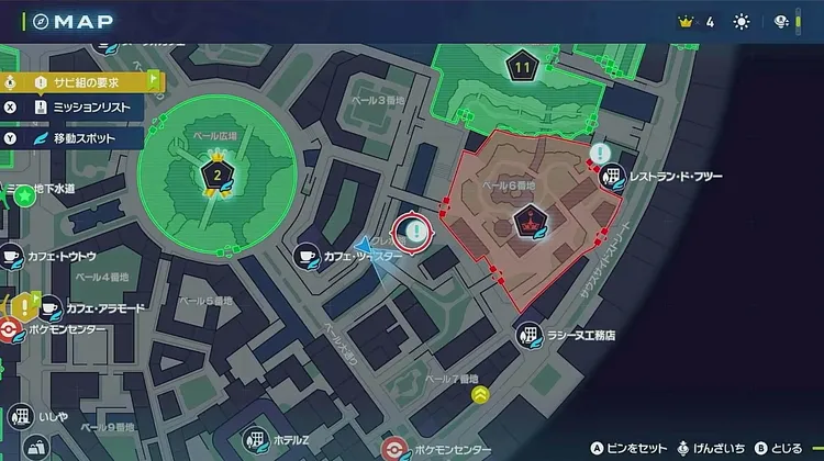 ポケモンZA_ニンフィア〜癒しの配達員〜_マップ画像