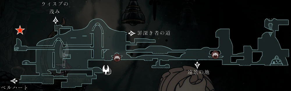 灰色の丘陵のマップ左上の制作台_マップ_素材金属8箇所の入手場所と使い道_シルクソング