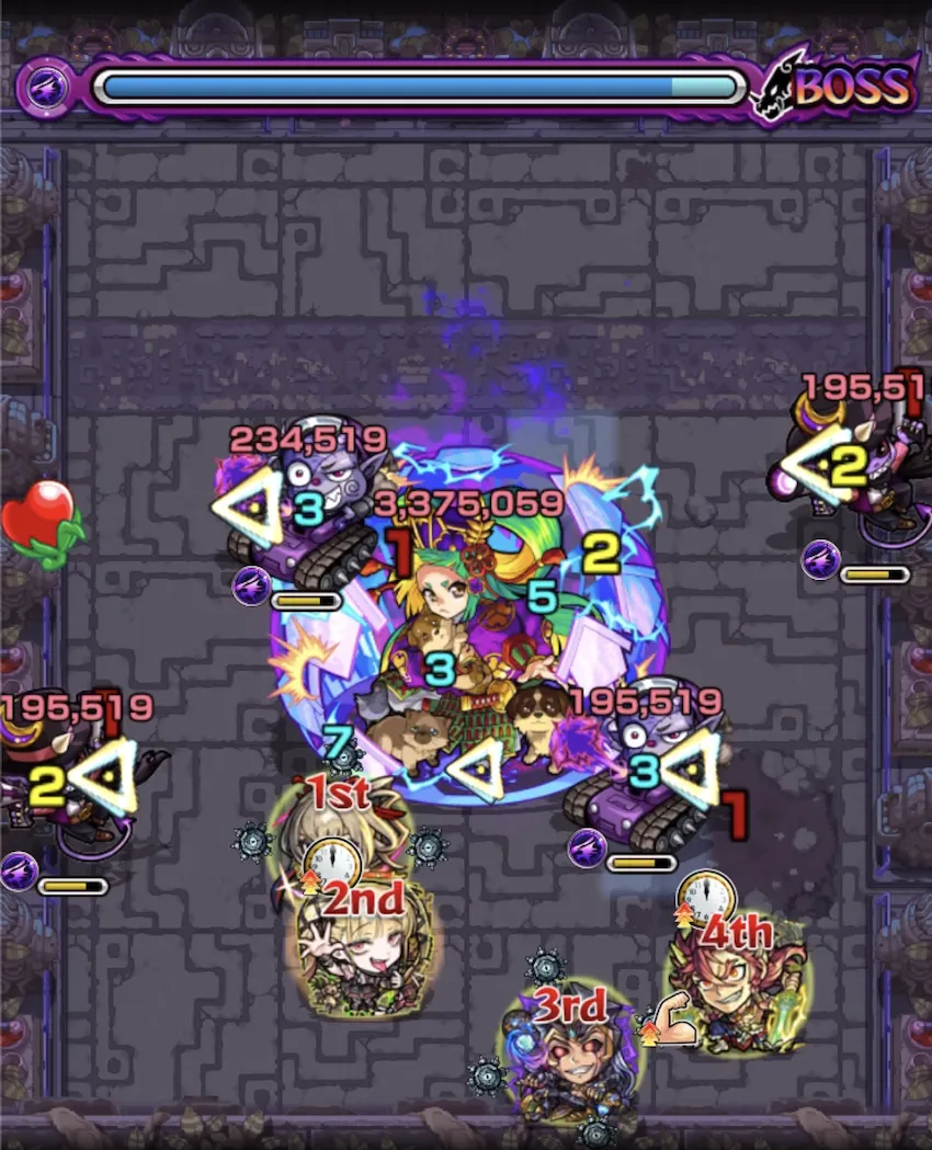 モンスト_原生の神殿ボス１