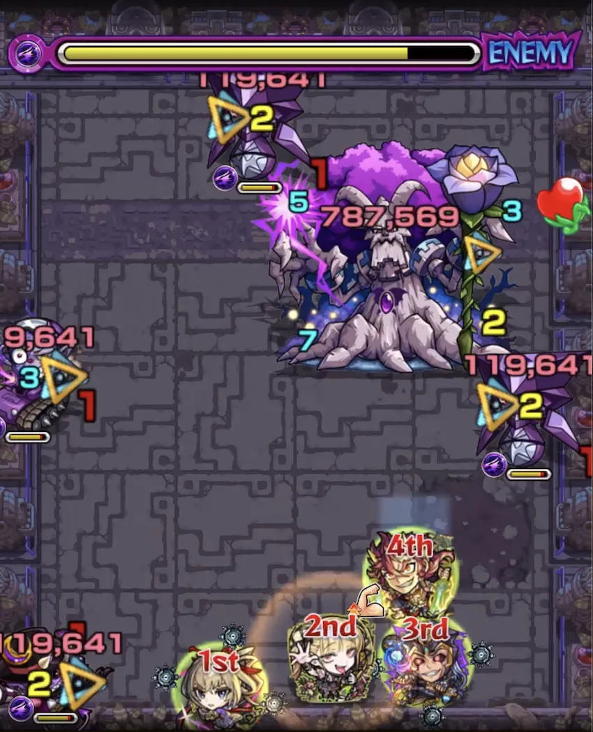 モンスト_原生の神殿ステージ２乱入