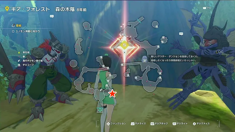 タイムストレンジャー_アウターダンジョン_最強のデジモンと戦え2_マップ