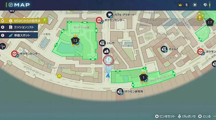 ポケモンZA_かぐわしきマーイーカの墨_マップ画像