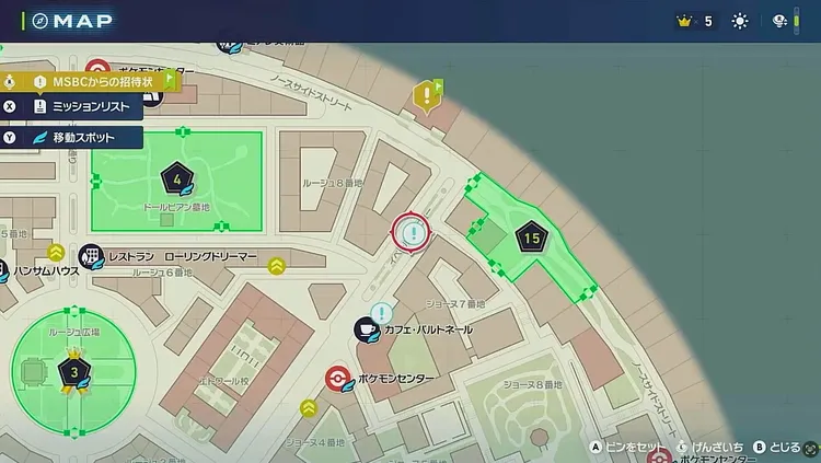 ポケモンZA_バチバチの縄張り争い_マップ画像