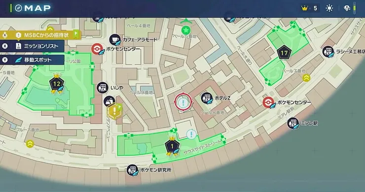 ポケモンZA_デリバード・パニック！_マップ画像