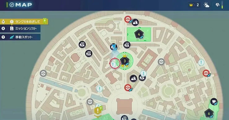 ポケモンZA_休憩中にひと勝負！_マップ画像