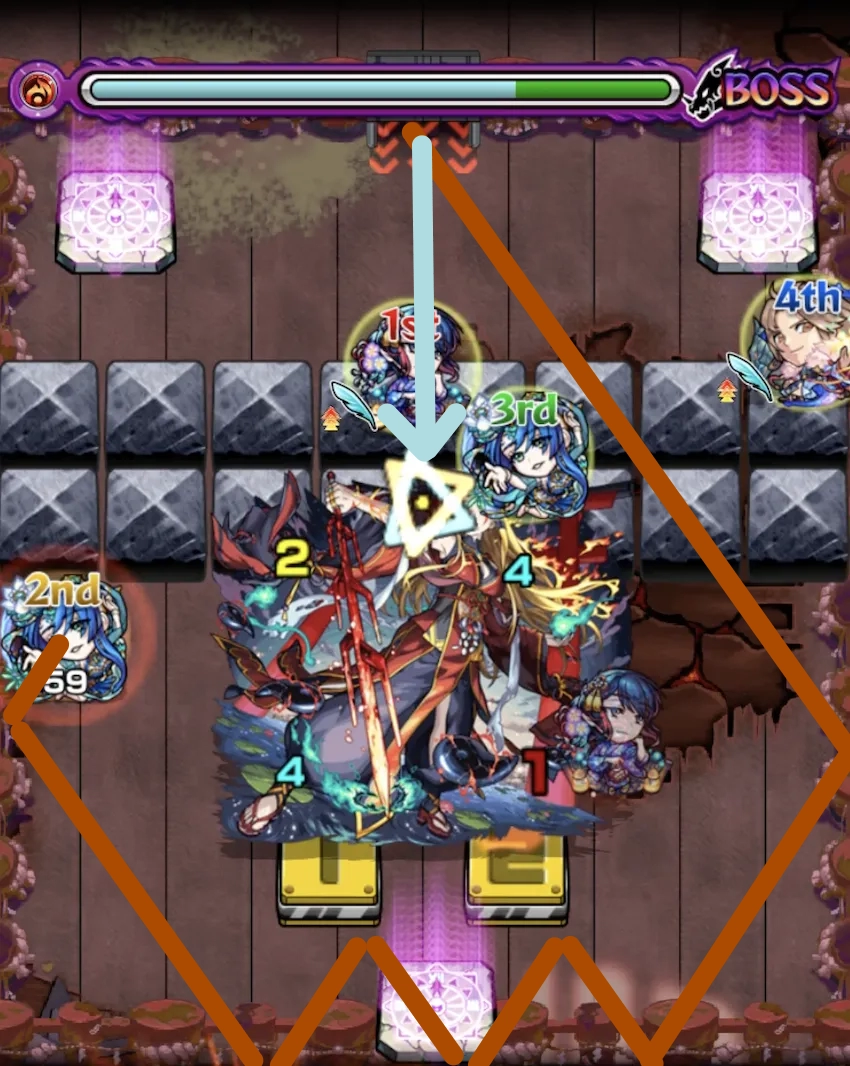 モンスト_イザナミコツ_ボス戦1