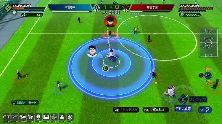 イナイレV_キャッチボムでフォーカスを行う