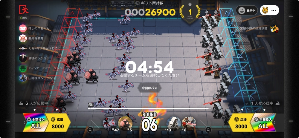 アークナイツ_2択を当ててギフトポイント所持数を競う賭けイベント