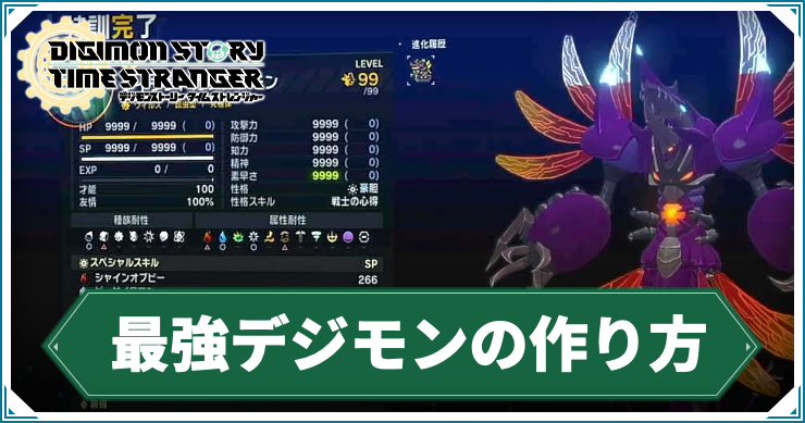 【タイムストレンジャー】最強デジモンの作り方｜ALL9999【デジモンストーリー】