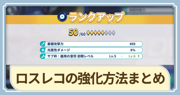 ロスレコの強化方法まとめ_アイキャッチ_ステラソラ