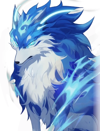 氷嵐の白狼・イラスト1_百花ランブル