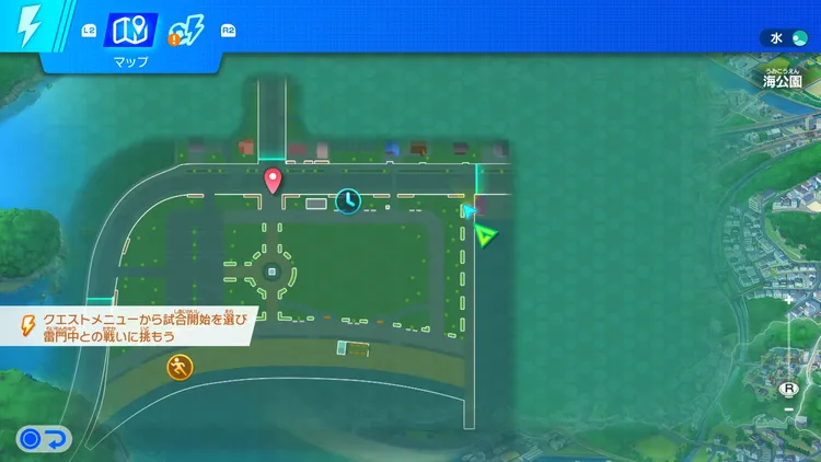 イナイレV_海公園の隠れたチェスト_場所_マップ