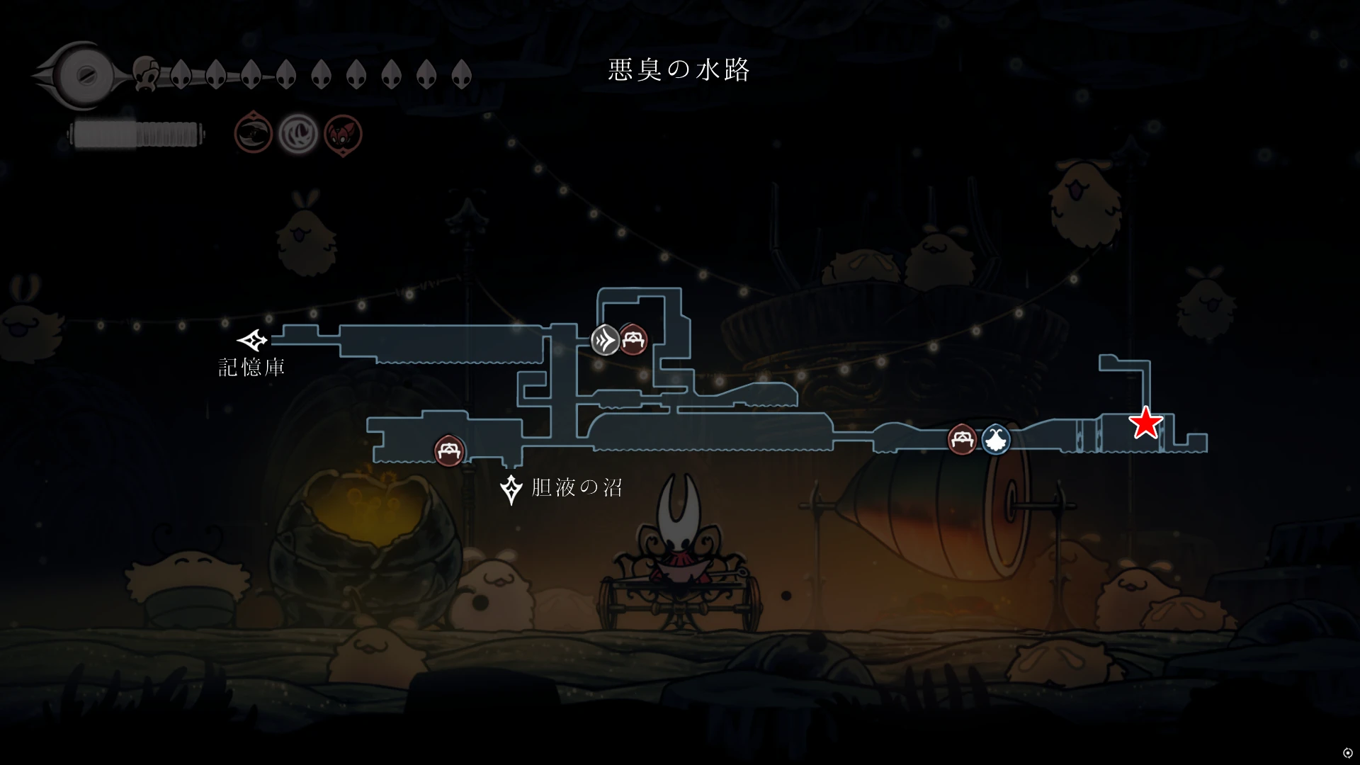 シルクソング_跳躍_悪臭の水路_マップ